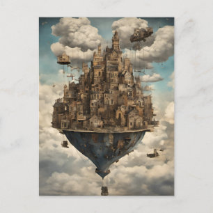 A Steampunk City i Himlar Vykort