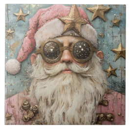 A Steampunk Jultomten Kakelplatta