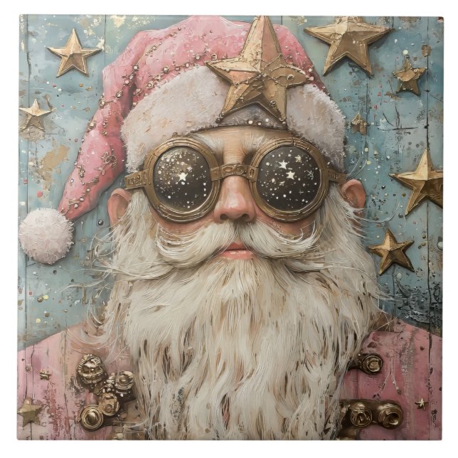 A Steampunk Jultomten Kakelplatta (Framsidan)