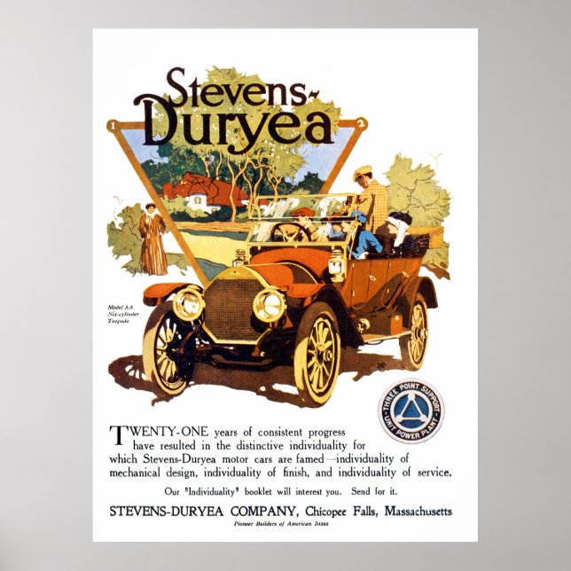 A Stevens Duryea Model AA Poster (Framsidan)