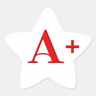 A+ STJÄRNFORMAT KLISTERMÄRKE