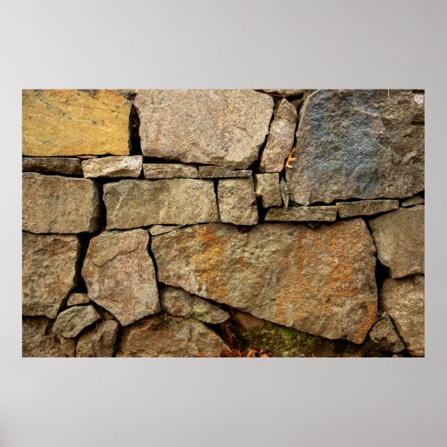 A stone wall made of cobblestones background textu poster (Framsidan)