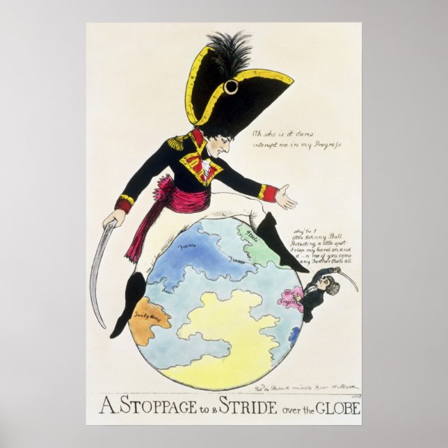 A Stoppage to a Stride over the Globe, 1803 Poster (Framsidan)