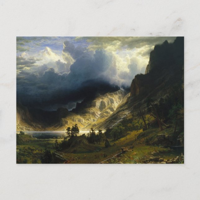 A Storm i Rocky mountains, Mount Rosalie Vykort (Framsida)