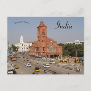 A Street i Chennai India Vykort