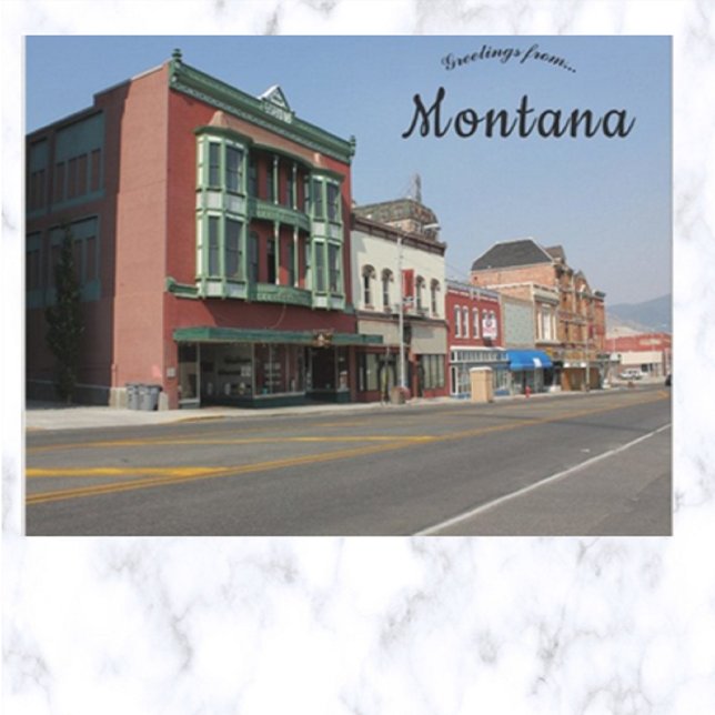 A Street in Butte Montana USA Vykort (Skapare uppladdad)