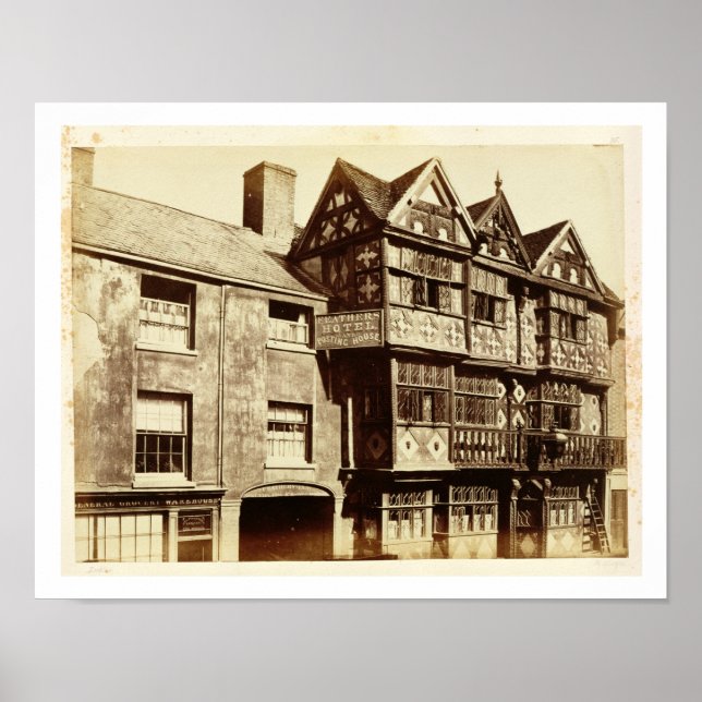 A Street in Ludlow (b/w bild) Poster (Framsidan)