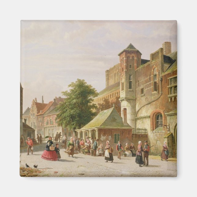 A Street Scene i Amsterdam Magnet (Framsidan)