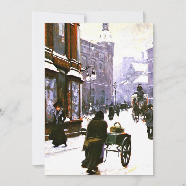 A Street Scene in Winter, Köpenhamn Kort (Framsida)