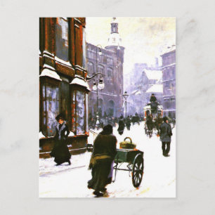 A Street Scene in Winter, Köpenhamn Vykort