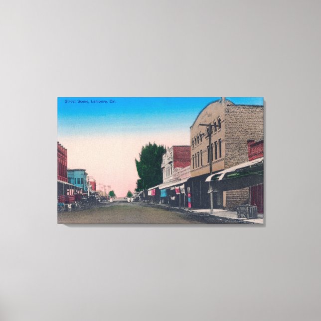 A Street SceneLemoore, CA Canvastryck (Framsida)