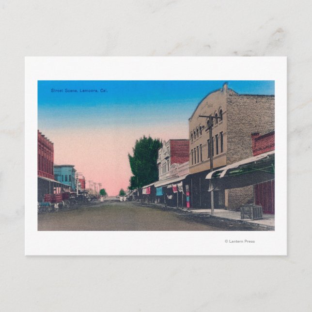 A Street SceneLemoore, CA Vykort (Framsida)