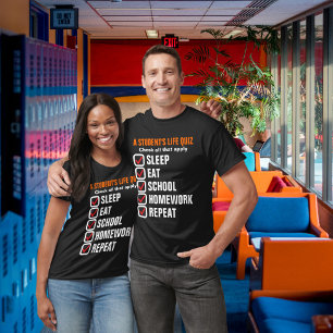 A Student Life Quiz Anpassade Text Tee Shirt