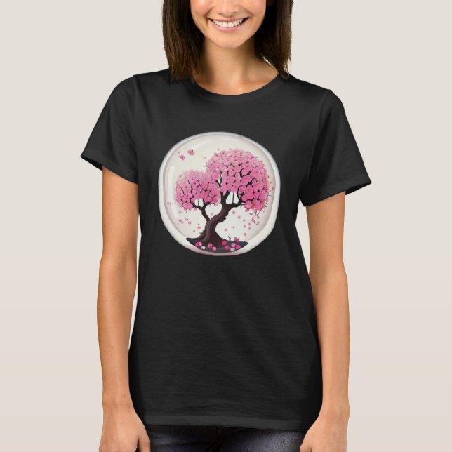 A Stunning and Symbolic Cherry Blossom T Shirt (Framsida)