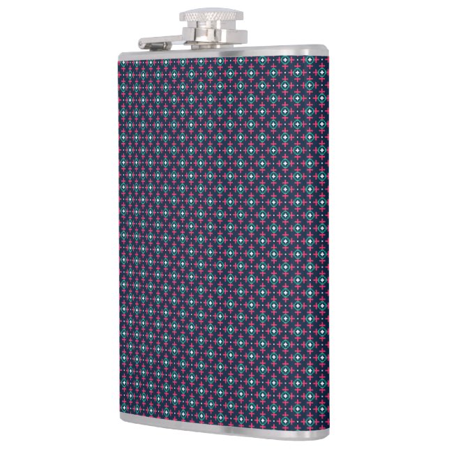 A stylish flask with a geometric pattern  fickplunta (Vänster)