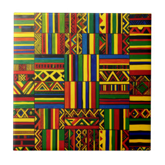 A stylized interpretation of "Kente" print Kakelplatta
