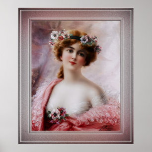 A Summertime Beauty av Emile Vernon Poster