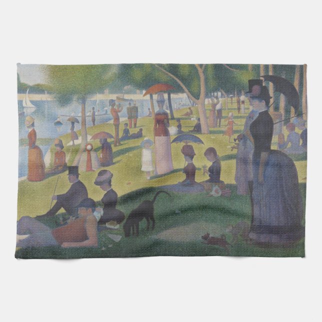 A Sunday on La Grande Jatte, Georges Seurat 1884 Kökshandduk (Horisontell)