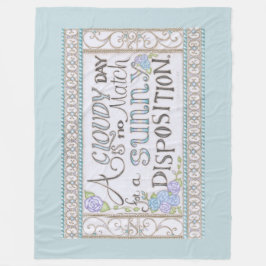 A Sunny disposition Blanket (ljusblå) Fleecefilt