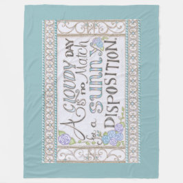 A Sunny Disposition Fleece Blanket (Sea Foam)