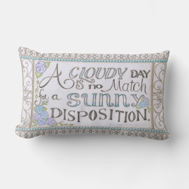A Sunny Disposition Throw Pillow Lumbarkudde (Framsida)