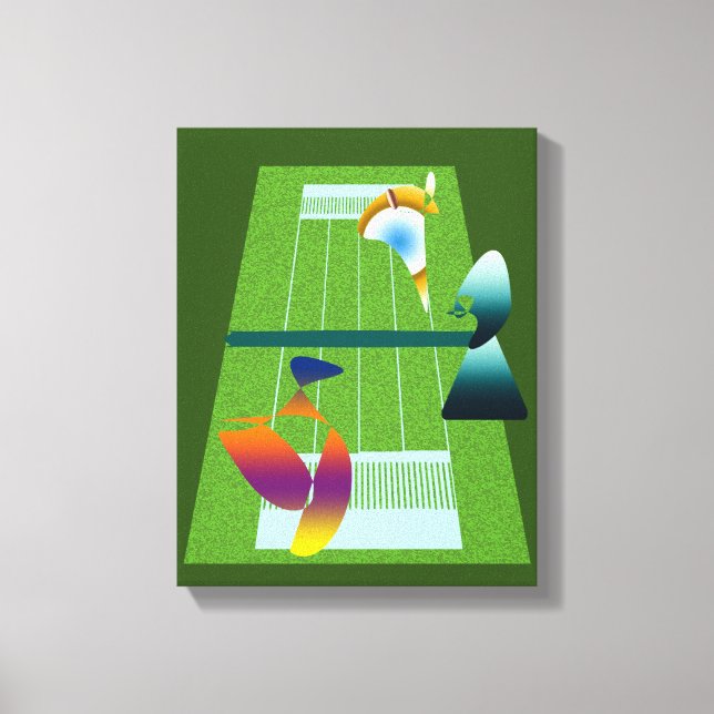 A Surreal Tennis Match Canvastryck (Framsida)