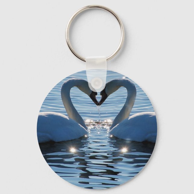 A Svan Heart Kiss, reflektioner från Kärlek Nyckelring (Framsida)