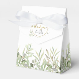 A Sweet Beginning Greenery Bröllop Guld Tack Presentaskar
