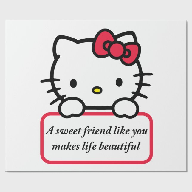 A Sweet Friend Like You - Heartfelt Quote T-Shirt Presentpapper (Platt)