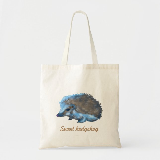 A Sweet Hedgehog Tote Bag Tygkasse (Framsidan)