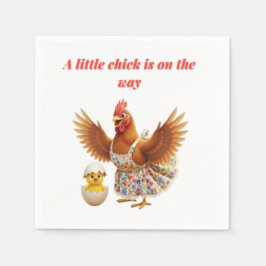 A Sweet Little chick is On The Way baby shower Pappersservett