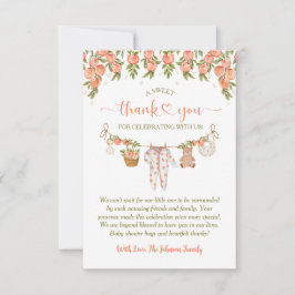 A Sweet Little Peach Clothesline Baby Shower Tack Kort