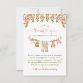 A Sweet Little Peach Clothesline Boy Baby Shower Tack Kort