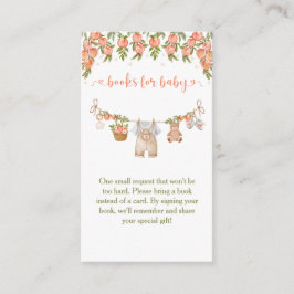 A Sweet Little Peach Clothesline Boy Baby Shower Tilläggskort