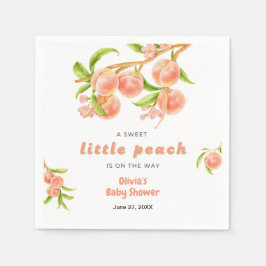 A Sweet Little Peach Fruit Baby Shower  Pappersservett