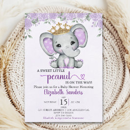 A Sweet Little Peanut is on the way Baby shower Inbjudningar