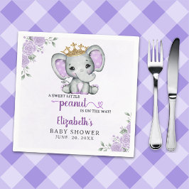 A Sweet Little Peanut is on the way Baby shower Pappersservett
