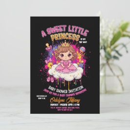 A Sweet Little Princess baby shower Invitation Inbjudningar
