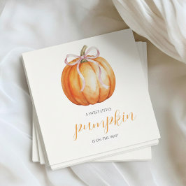 A Sweet Little Pumpkin is on the Way Pappersservett
