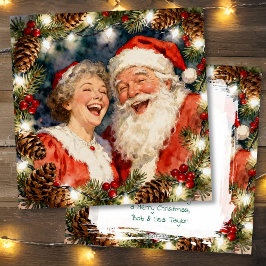 A Sweet Old-Fashioned Christmas | Mr and Mrs Claus Julkort