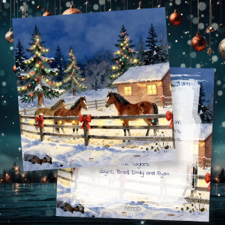 A Sweet Old-Fashioned Country Christmas Julkort
