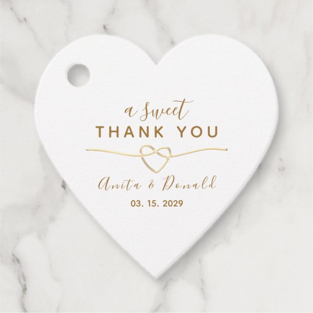 A Sweet Tack Bröllop Gåvor Etiketter (Framsida)