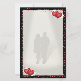 A Sweethearts Kärlek Brev Brevpapper