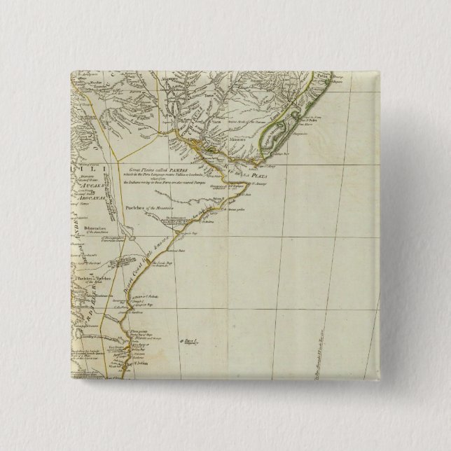 A Sydamerikas södra karta Knapp (Framsida)