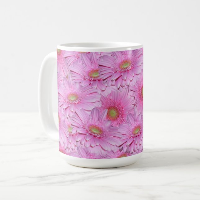 A Symphony of Rosa Gerberas Kaffemugg (Framsida vänster)