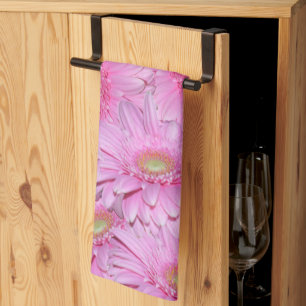 "A Symphony of Rosa Gerberas" Kökshandduk