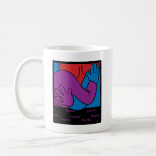 A "Tack" Klassiskt vitt kaffe mugg