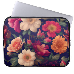 A tapet med ett blommönster laptop fodral