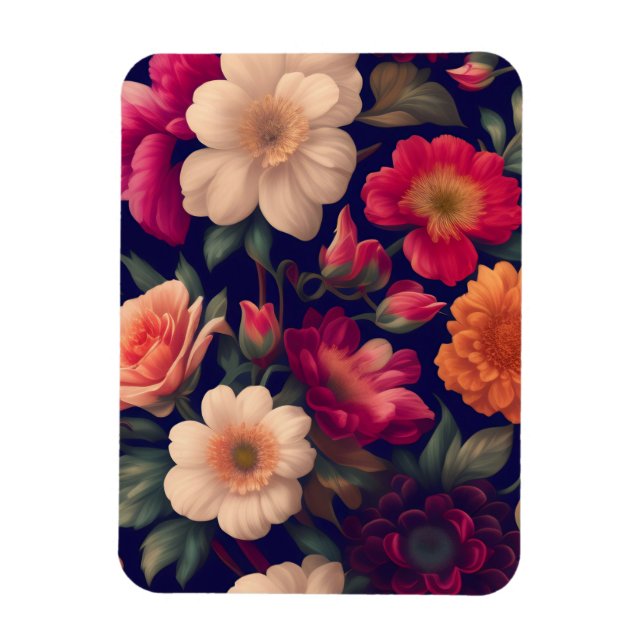 A tapet med ett blommönster magnet (Vertikal)
