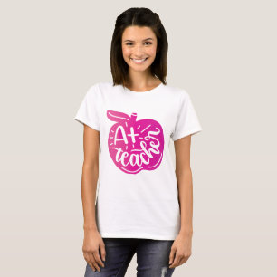 A+ Teach Apple-symbol för lärardagen T Shirt